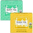 Kusmi Tea - Pack of 2 Boxes of Tea Bags - BB Detox + Detox - Organic Green Tea and Mate - Lemon and Grapefruit Flavored Blends - To be enjoyed Hot or as Iced Tea - 2x20 Tea Bags
