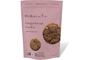 Stellar Eats Grain-Free Gingerbread Cookie Baking Mix | Gluten-Free, Dairy-Free, Plant-Based, Paleo-Friendly | Sweetened with Coconut Sugar | Almond Flour-Based | Non-GMO, Kosher | 8.5 oz | 1 Pack