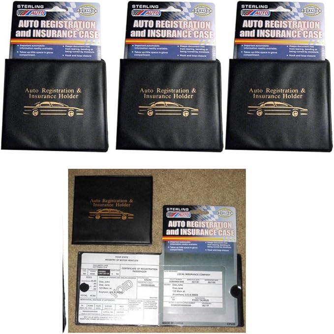Set of 3 Auto Car Registration Insurance Holder Wallet Amazon.ca Home