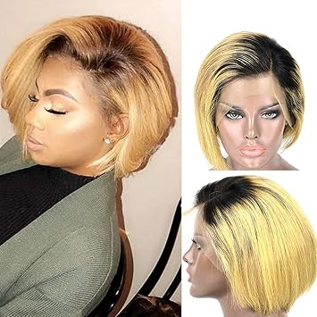 Amazon Com Liwihas 13x4 Lace Front Wigs Human Hair Pixie Cut