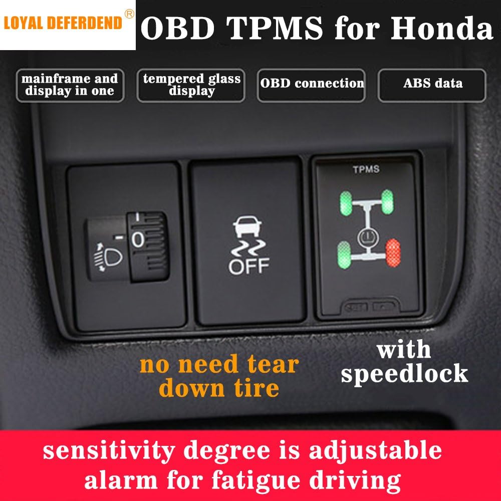 Loyal Defender City Civic Greiz Gienia Fit OBD TPMS tire pressure monitoring system auto door lock speedlock real-time intelligent auto security alarm system car modification (TPMS+SPEEDLOCK)