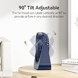 VOXON USB Desk Fan 5 Speeds 90° Tilt Quiet 50dB 1.5m Cable Small 5.5" view 3