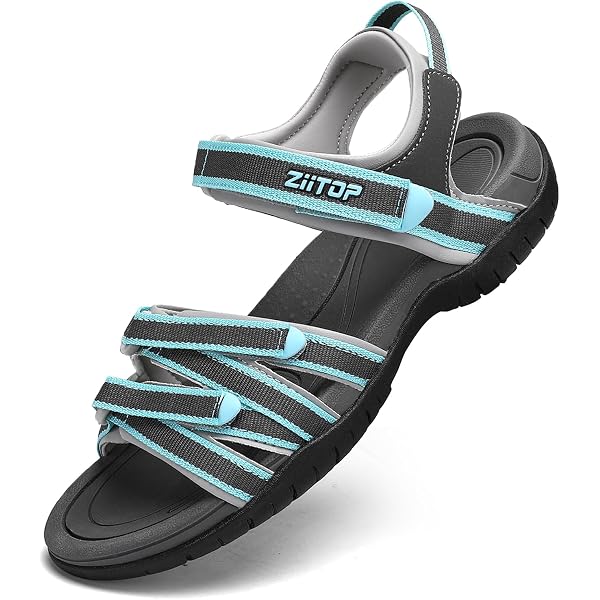 OutPro Sandales De Trekking Femme Avec Soutien De La Voûte Plantaire - Sandales Randonnée Et Plage