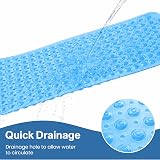 MOONLIGHT20015 Shower Bath Mat Non Slip Anti Mould 100x40cm Blue view 6