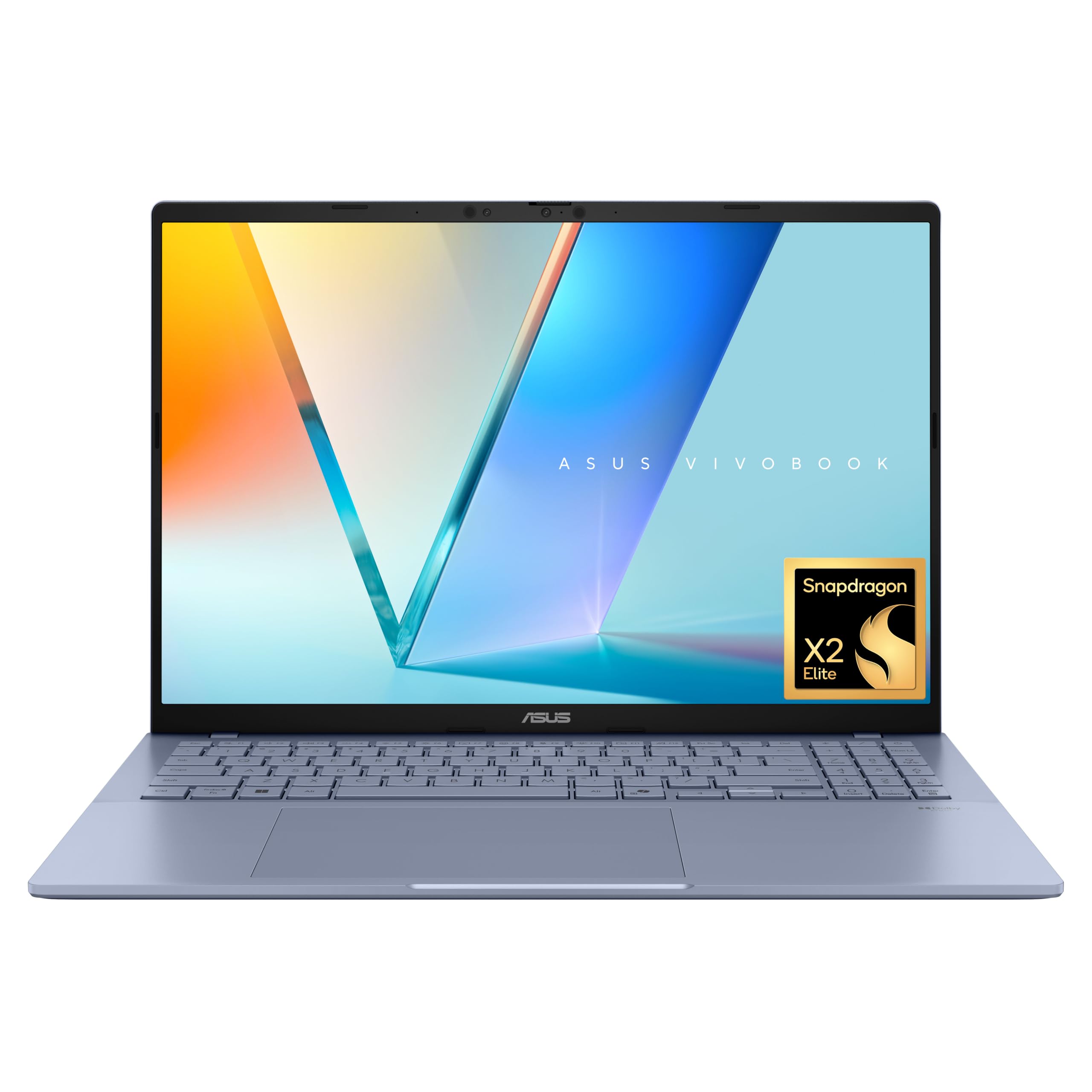 ASUS Vivobook S16 Laptop (2026), Copilot+ PC, 16” 16:10 WUXGA OLED Display Display, Snapdragon® X2 Elite Processor, Adreno™ GPU, 16 GB RAM, 1TB SSD, WiFi 7, Windows 11 Home, Mist Blue