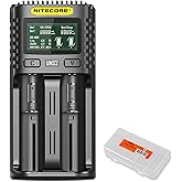 Nitecore UMS2 Intelligent Dual-Slot Quick USB-C Battery Charger for Li-Ion/Ni-MH/Ni-Cd/IMR 16340 14500 18650 21700 20700 AA A