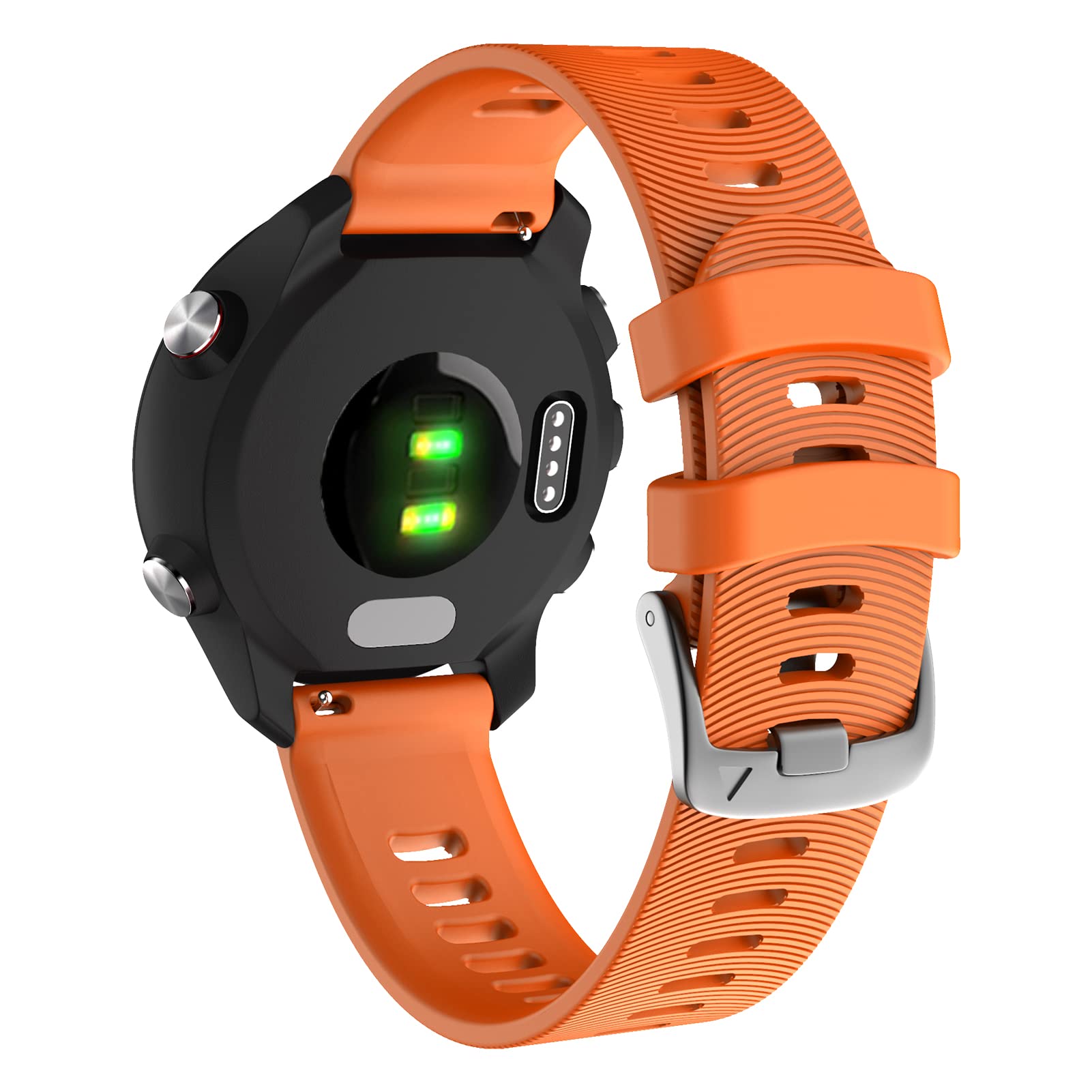 Strap for Garmin Forerunner 245/645 Music,20mm Width Starp for Garmin Vivoactive 3/Vivoactive 3 Music (Orange)