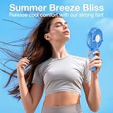 VersionTech Mini Handheld Fan Foldable Portable USB Rechargeable Blue view 5