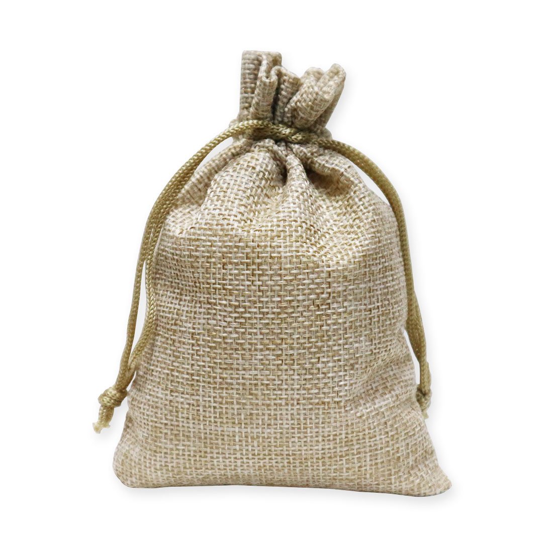100 Pieces Burlap Bags with Drawstring, 5.4x3.7 inch Burlap
