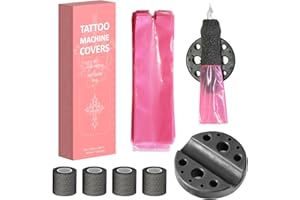 300pcs Tattoo Machine Covers with 4pcs Tattoo Grip Wrap and Tattoo Pen Holder - ZHOOGE 2.4 * 7" Tattoo Pen Covers 2" x 5 yards Tattoo Grip Tape Tattoo Supplies Tattoo essentials