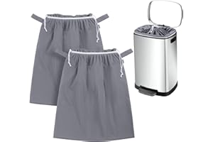 Teamoy 2 Pack Reusable Diaper Pail Liner, Cloth Diaper Pail Wet Bag with Elastic Band and Drawstring, Perfect for Dirty Diape