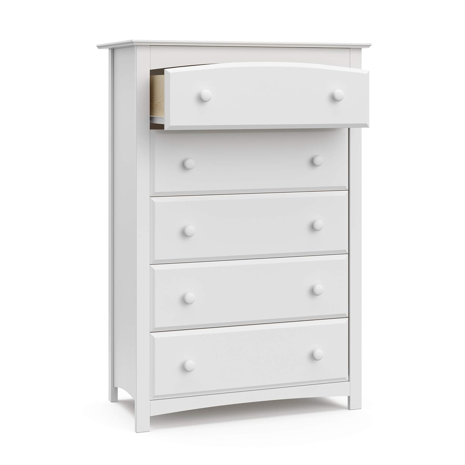 Storkcraft Kenton 5 Drawer Universal Dresser, White, Kids Bedroom Dresser with 5 Drawers, Wood and Composite Construction, Ideal for Nursery Toddlers Room Kids Room : Baby