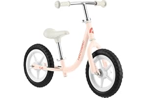 Retrospec Cub Toddler Balance Bike for Ages 18 Months - 3 Years - 12in No-Pedal Beginner Bicycle with Adjustable Seat, Puncture-Proof Tires & Safe Low Frame Design
