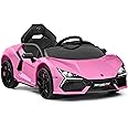 Best Choice Products Licensed Lamborghini Revuelto Kids 12V Electric Ride On Car Toy w/ 66lb Weight Capacity, Parent Control, Bluetooth - Pink