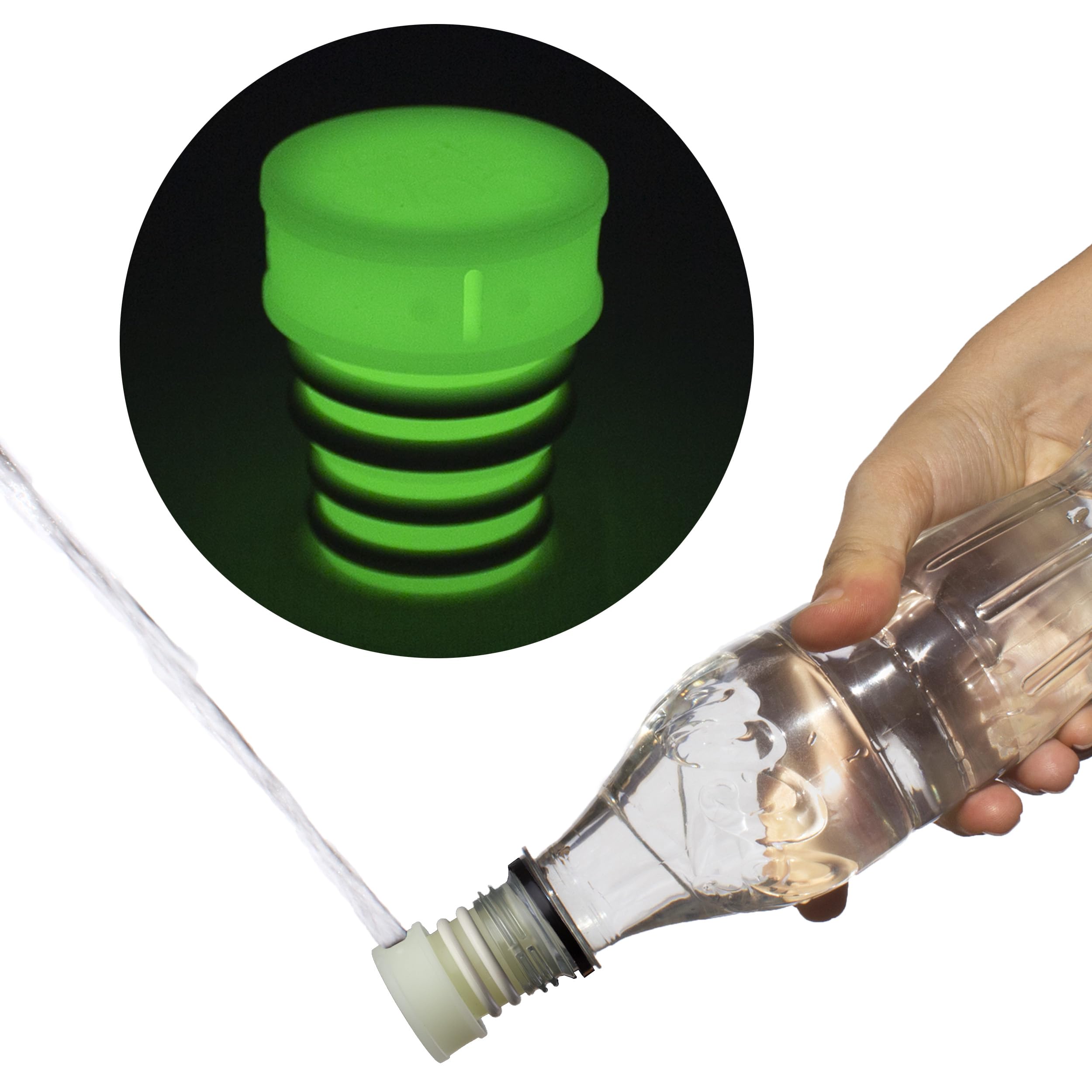 CuloClean Handheld Bidet for Toilet, Made in Spain, The Most Discreet Portable Bidet, Compatible with Any Plastic Bottle (1, Glow in The Dark)