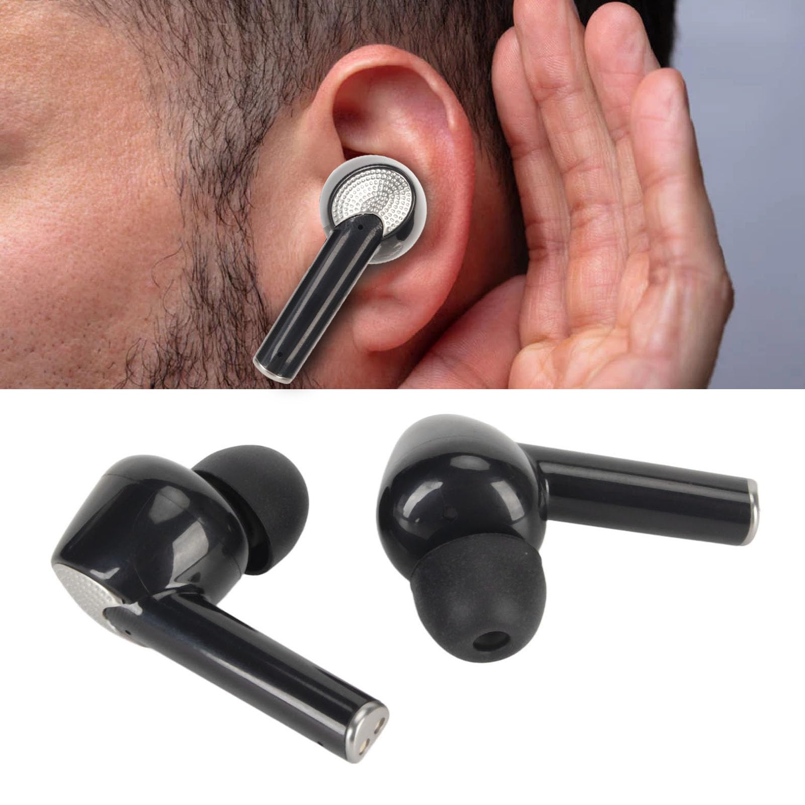 Smart Translator Earbuds - 144 Languages Translation Device for Learning Travel, Bluetooth 5.1 Translator with Noise Reduction, Real Time Translation, Long Lasting Battery (Black)