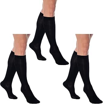 Amazon.com: Over the Calf Combed Cotton Socks for Women ...