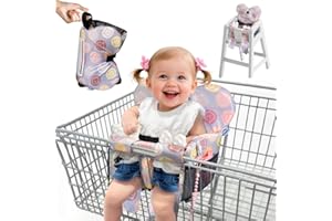LWWACSS Premium Baby Shopping Cart Cover & High Chair Seat Protector - Universal Fit for Grocery Carts, Restaurant Chairs，Restaurant Seats, and Park Swings-Girl & Boy（Little Bear）