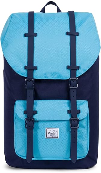 Herschel Little America Stoff, Gummi, Blau – Rucksäcke (Stoff, Gummi, Blau, Uniform, Unisex, 38,1 cm (15 Zoll), Fronttasche