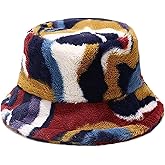 Malaxlx Faux Fur Bucket Hat – Fluffy Fuzzy Plush Warm Winter Hat Soft Cozy for Women Men Teens