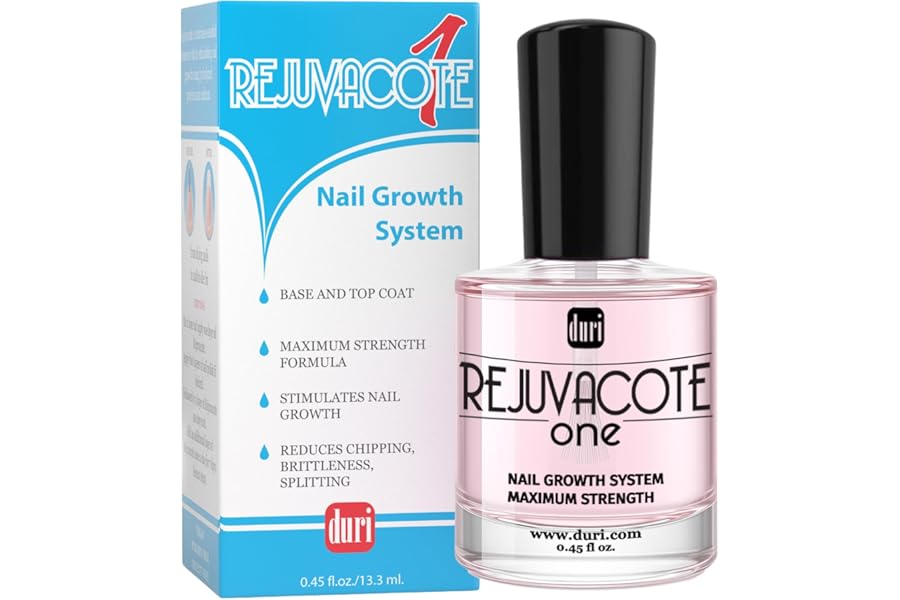 duri Rejuvacote 1 Nail Growth System – Maximum Strength | Nail Strengthener for Damaged Nails from Gel, Acrylic Manicure | Grow Long Natural Fingernails Fast – 0.45 fl. oz.