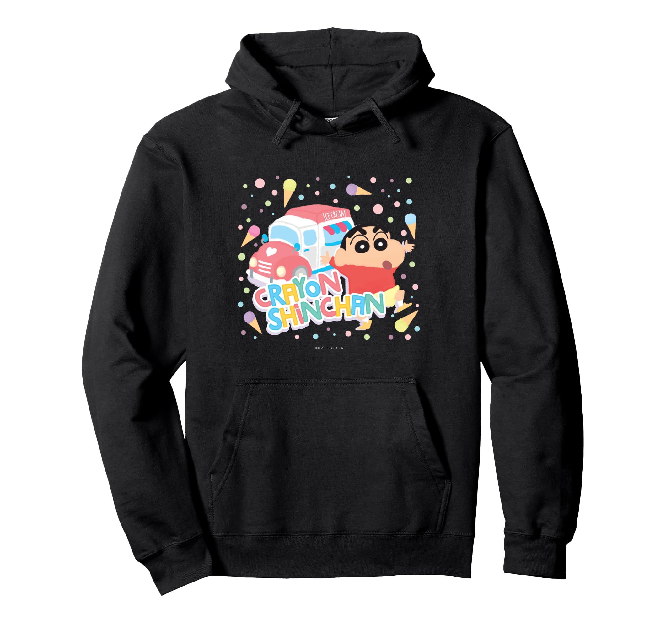 Crayon Shin-chan Ice cream wagon Crayon touch Pullover Hoodie