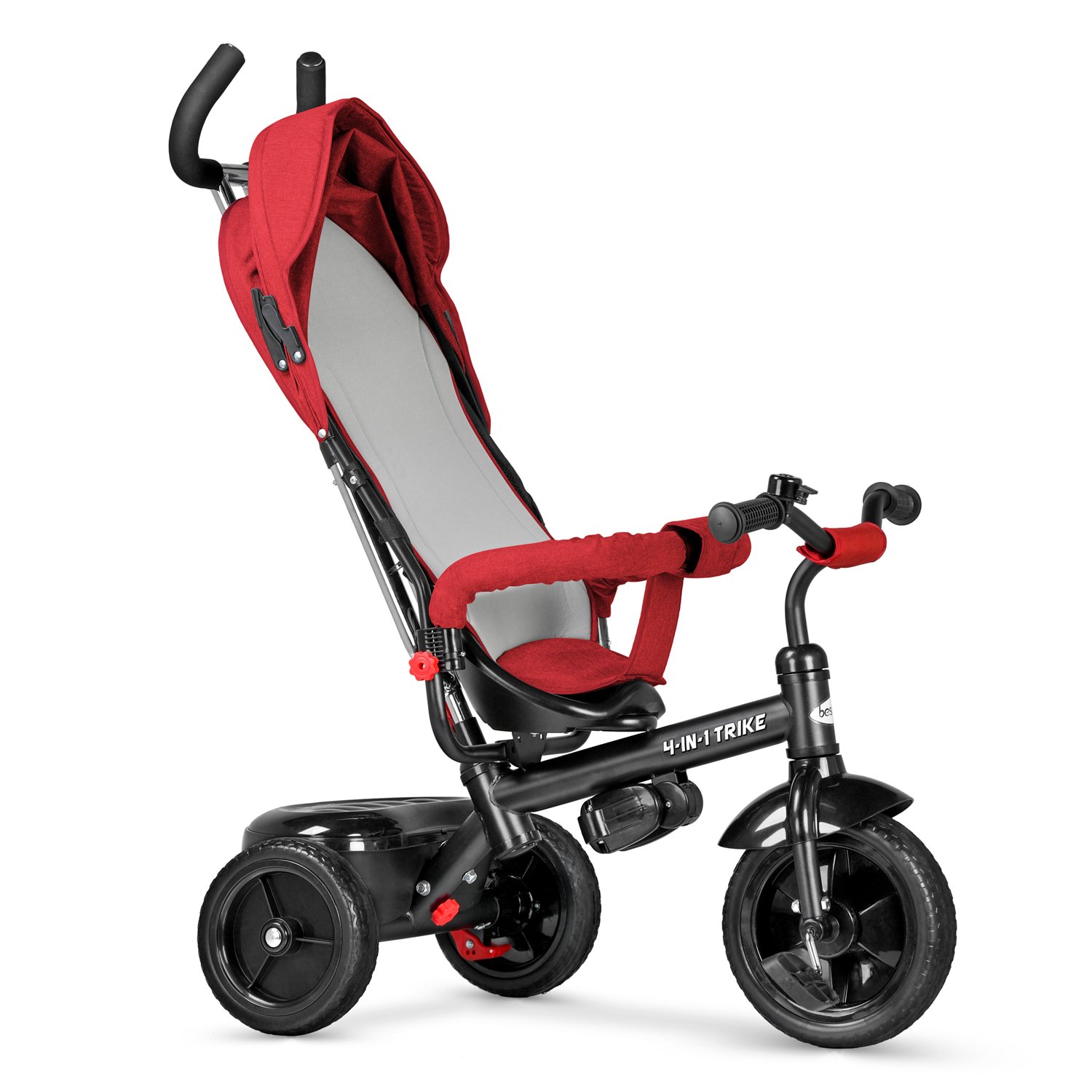 4in1 Baby Ride On Tricycle Trike Stroller Push Toddler Steel Play