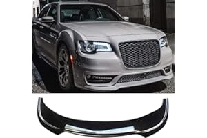 NINTE 1-Piece Integrated Front Lip for 2015-2023 Chrysler 300 300C 300S SRT Bumper,Gloss Black PP Bumper Spoiler Splitter