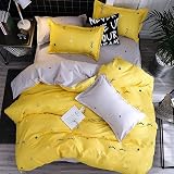 Loussiesd Kids Duvet Cover Set Cute Cartoon Eyelash Stars Reversible