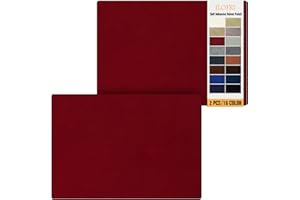 ILOFRI Fabric Couch Repair Patch Self Adhesive 8x11 inch 2PCS, Velvet Microfiber Flannel Sofa Repairing for Upholstery, Furniture, Loveseat, Car Seats, Office Chair, Cloth, Carpet - Rose Red