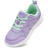 Stelle Girls Tennis Shoes Kids Sneakers with DIY Charms Lightweight Athletic Running Shoes with Non-Slip Sole for School Sports Gym and Casual