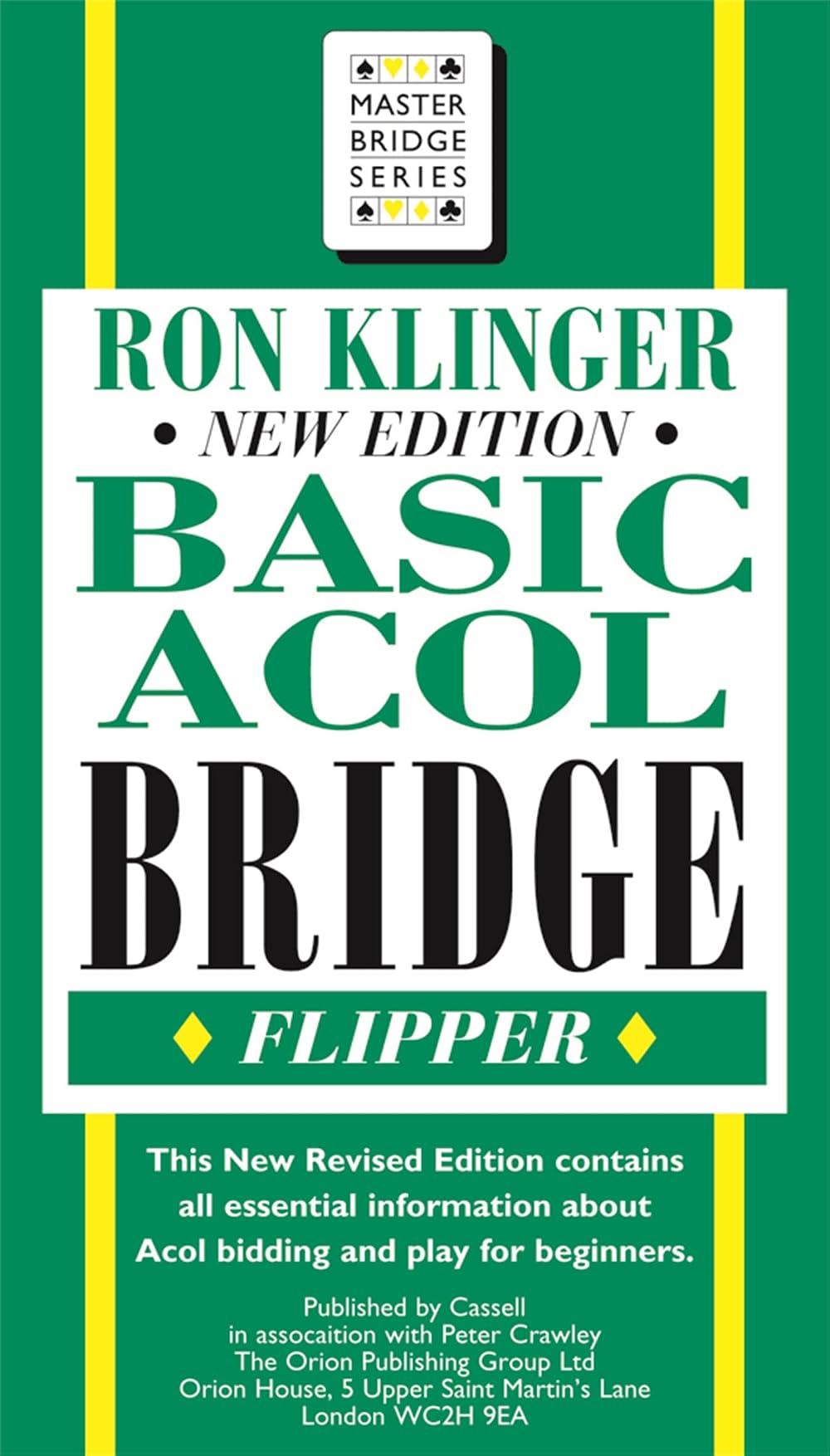 Peter Crawley Basic Acol Bridge Flipper Master Bridge Instructional Guide