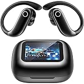NE61 AI Translation Earbuds Real Time Language Translator Earbuds with LCD Touch Screen, Heart Rate & Blood Oxygen Monitor, Bluetooth 6.0, 8 Translation Modes, Support 134 Languages With Music & Calls