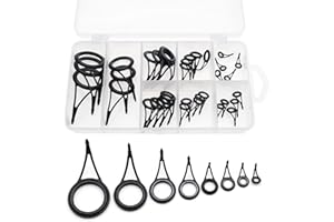 Proximitck Fishing Rod Tip Repair Kit Fishing Rod Tips Stainless Steel Ceramic Ring