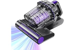 Mattress Vacuum Cleaner, 16Kpa Bed Vacuum Vleaner 253.7nm UV-C Light, 145°F Heat, HEPA Filter & Ultrasonic, Versatile Handhel