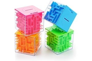 ZPISF 4 Pack Money Maze Puzzle Gift Boxes, Perfect Money Holder Puzzle and Brain Teasers for Kids and Adults