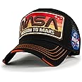 ililily Premium NASA Worm Logo Embroidery Structured Baseball Cap
