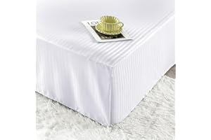 HENGWEITEXT Queen Size Bed Skirt Split Corners,Pleated Bed Skirt with Split Corners,Queen Size Ruffle Bed Skirt Split Corners,Easy Fit,Fade Resistant,Wrinkle Free,Tailored Drop