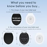 AQUALONA Luxury Soft Touch Slow Close Toilet Seat Black 41x35 cm view 2