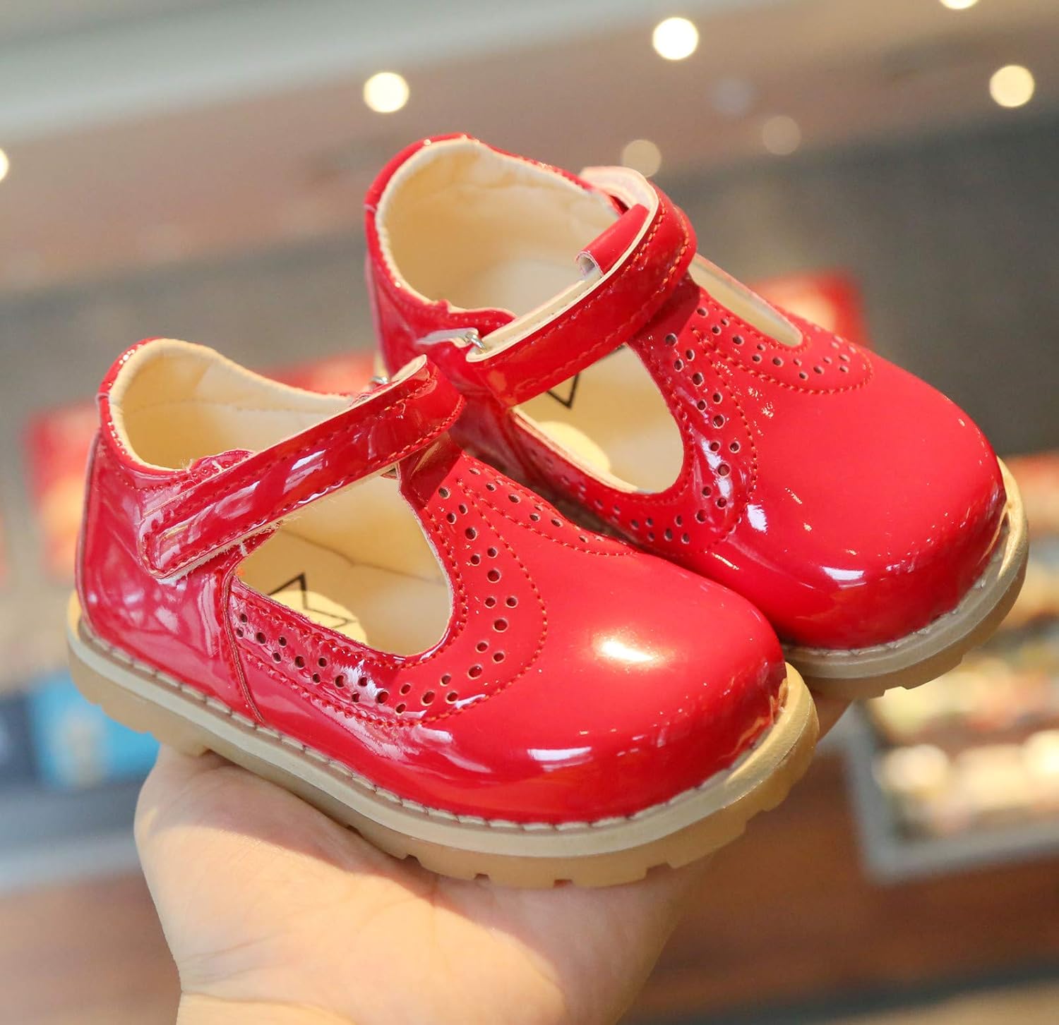 DADAWEN Girl's T-Strap School Uniform Dress Shoe Mary Jane Princess Flat: Shoes