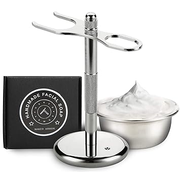 Straight razor stand with bowl Clearance