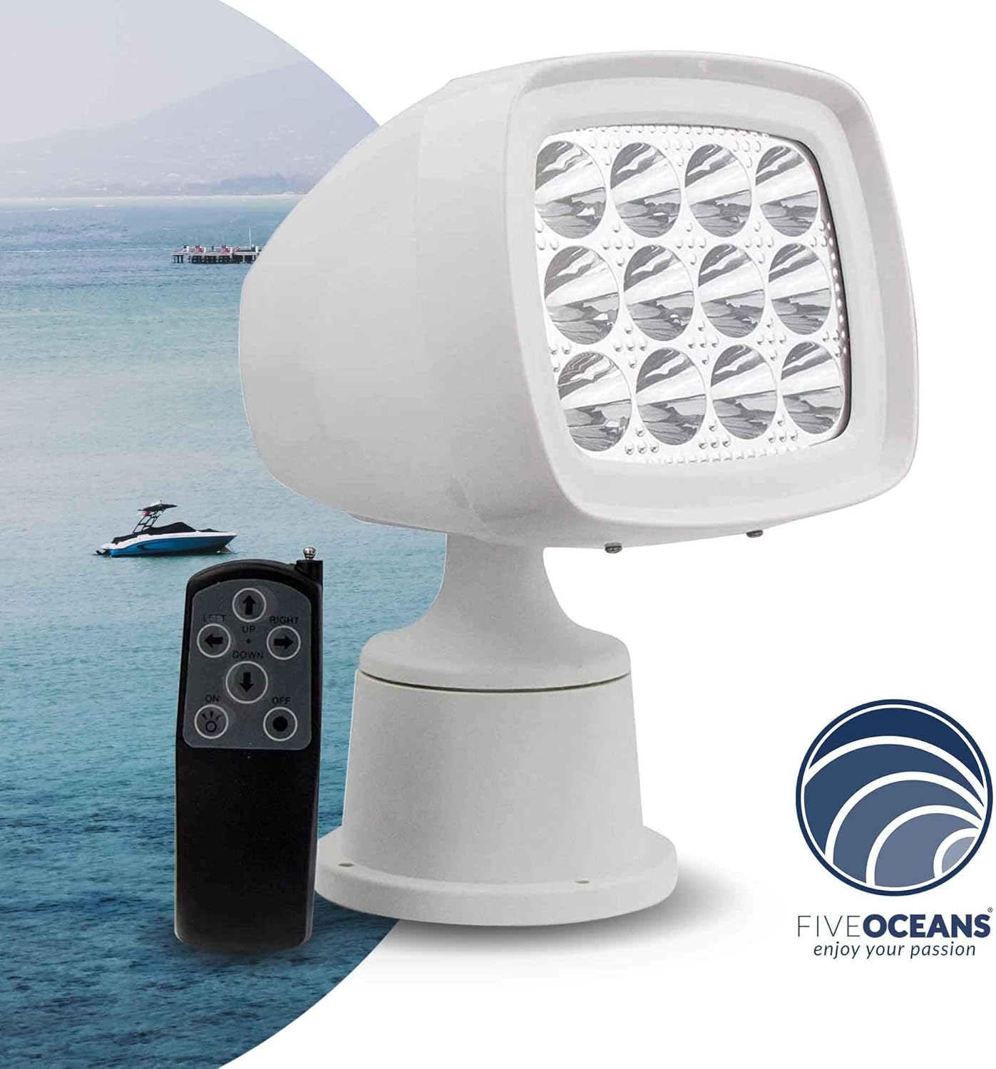 Five Oceans Wireless LED Remote Control Searchlight, 12-30V FO-3913-1 : Sports & Outdoors