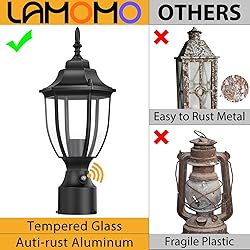 Lamomo Dusk to Dawn Outdoor Post Lights, Waterproof