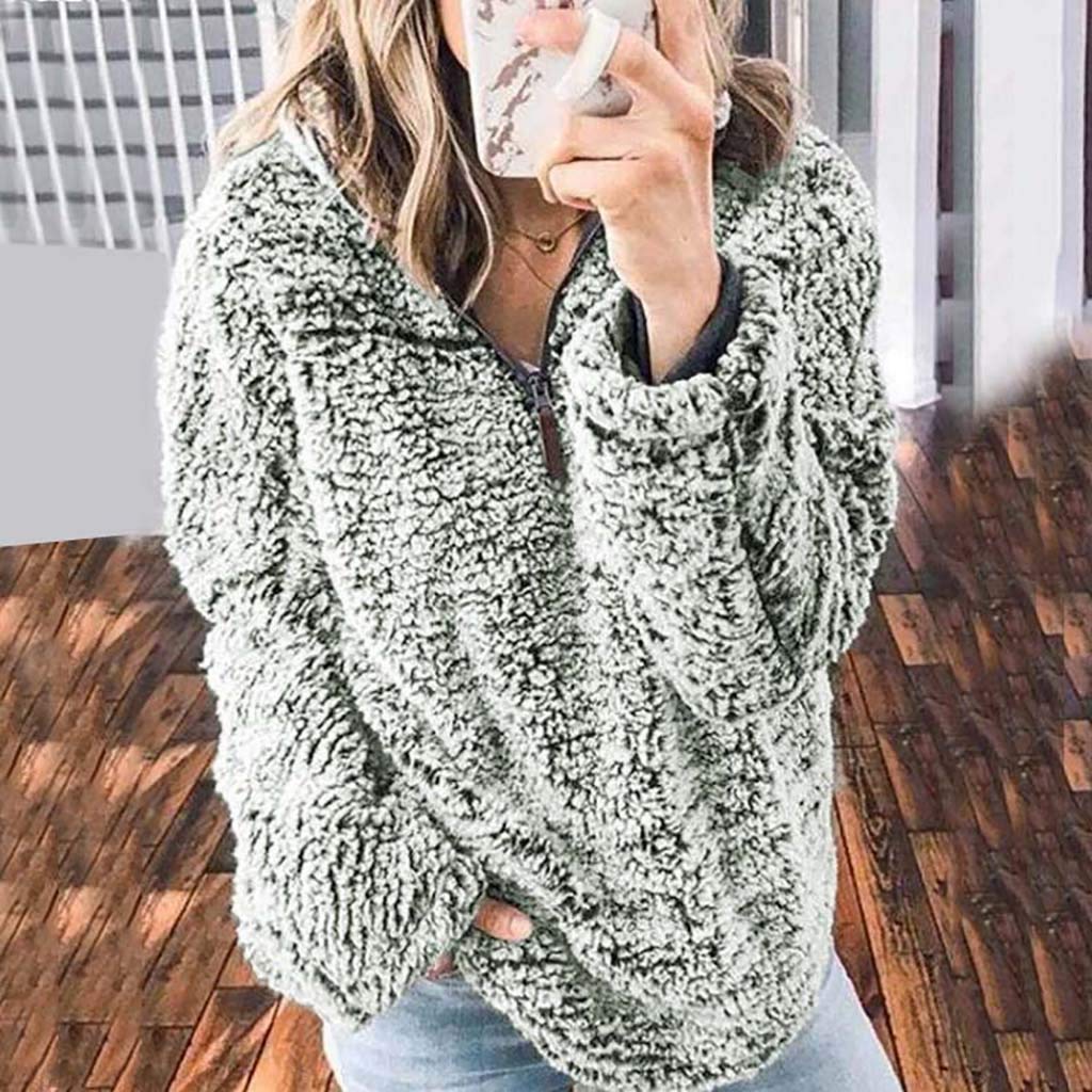 rose gold sherpa pullover