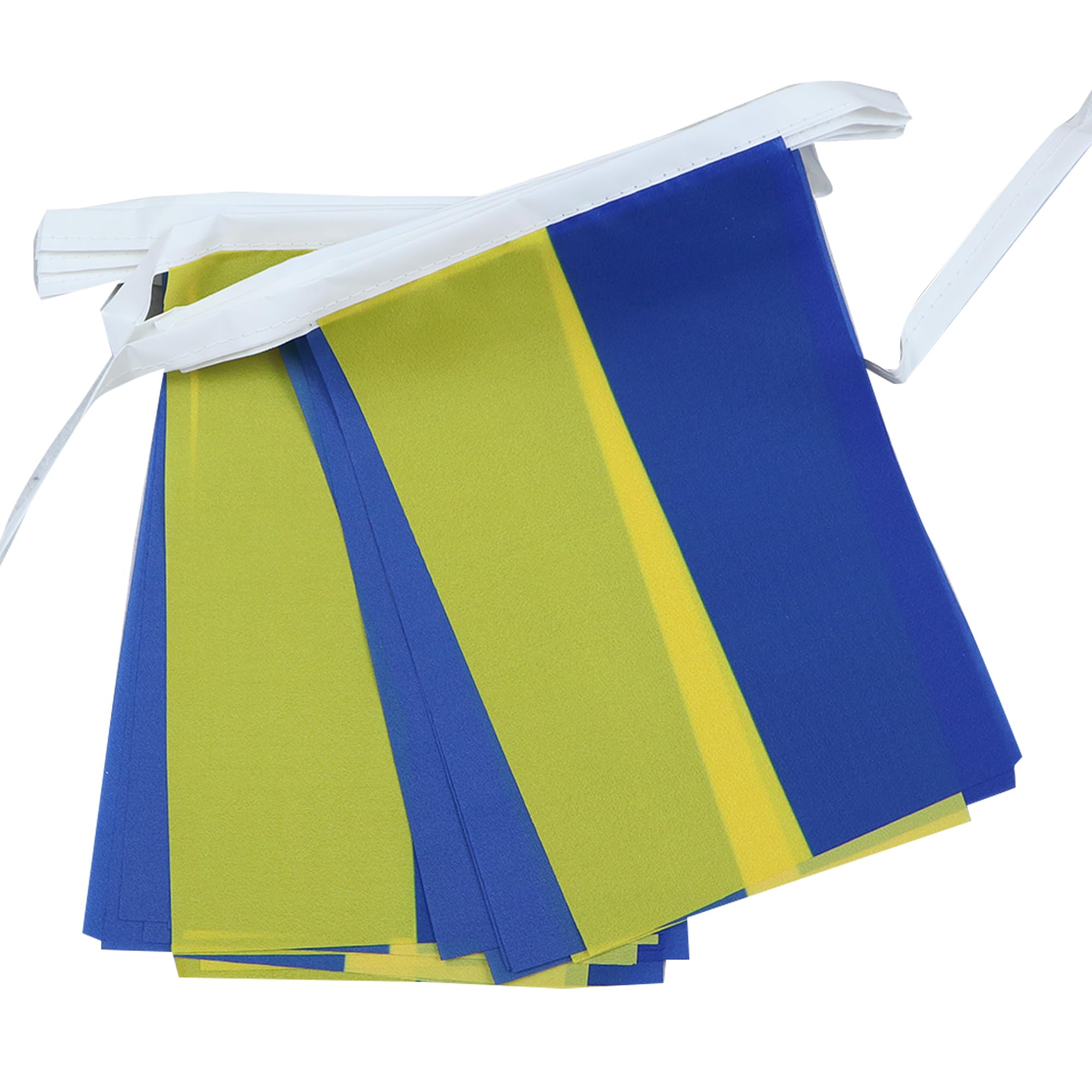 AZ FLAG - Ukraine Bunting Flag - 40 Ft Garland with 20 Ukrainian Flags 18'' x 12'' - 100% Polyester String Pennant - 12 meters