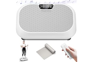 Taevno Vibration Plate Exercise Machine Weight Loss, Power Vibration Plates for Lymphatic Drainage, Full Body Workout Vibrating Plate Automatic Mode P1-P10 Fitness Platform, 450 Lbs Capacity