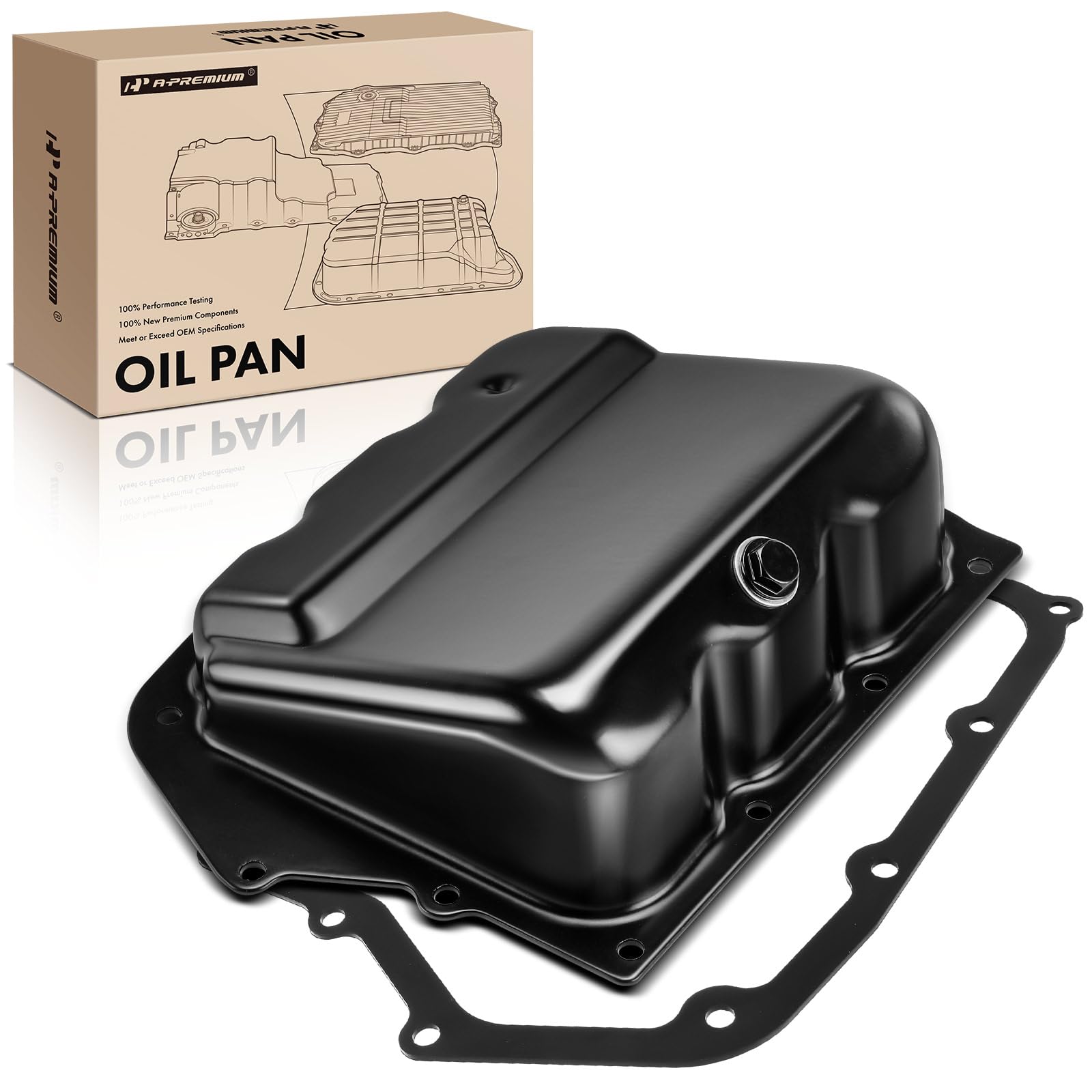 Photo 1 of A-Premium Transmission Oil Pan with Drain Plug & Gasket Compatible with 62TE 6-Speed Automatic Transmission & Chrysler Pacifica 200 Sebring Town Country & Dodge Avenger Journey Grand Caravan