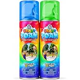 Silly String Crazy Foam &ndash; 2-Pack Party Foam Cans, 11 oz Each, Sprays Up to 10 Feet, Fun for Birthdays, Outdoor Games, Celebrations &amp; Events - Colors will Vary