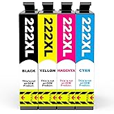222XL Ink T222 Ink Replacement for Epson 222 Ink Cartridges Epson T222 Ink Work with Epson Workforce WF-2960 Expression XP-52