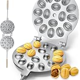 Cookie Assorted Maker - Oreshki Nuts 16 form Skillet - Oreshki Mold - Cookie Candy Maker 16 wells griddle - Walnut press Pastry - New Cookies Pastry Baking Tool